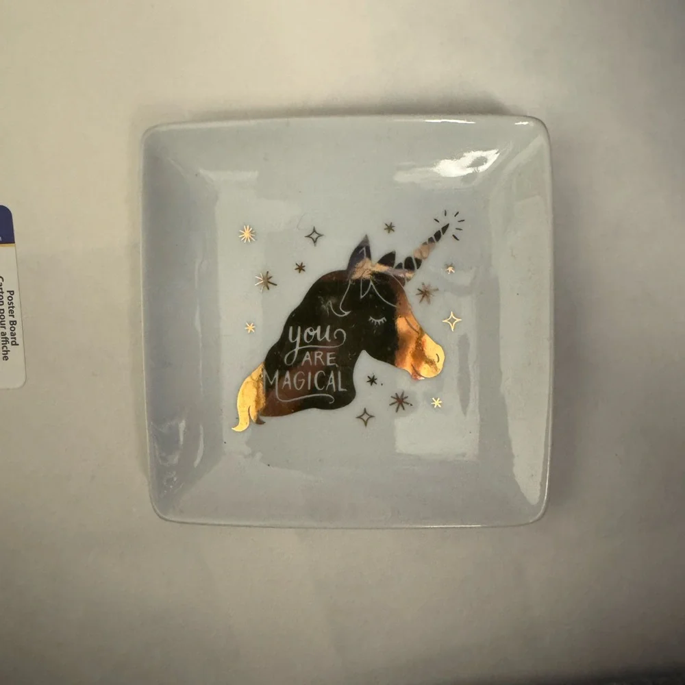 Papersource Golden Unicorn Trinket Dish